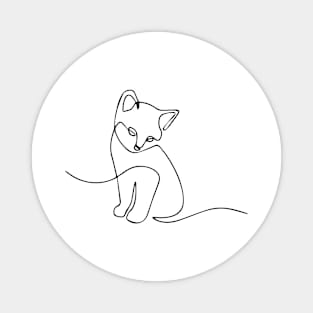 cat line art Magnet